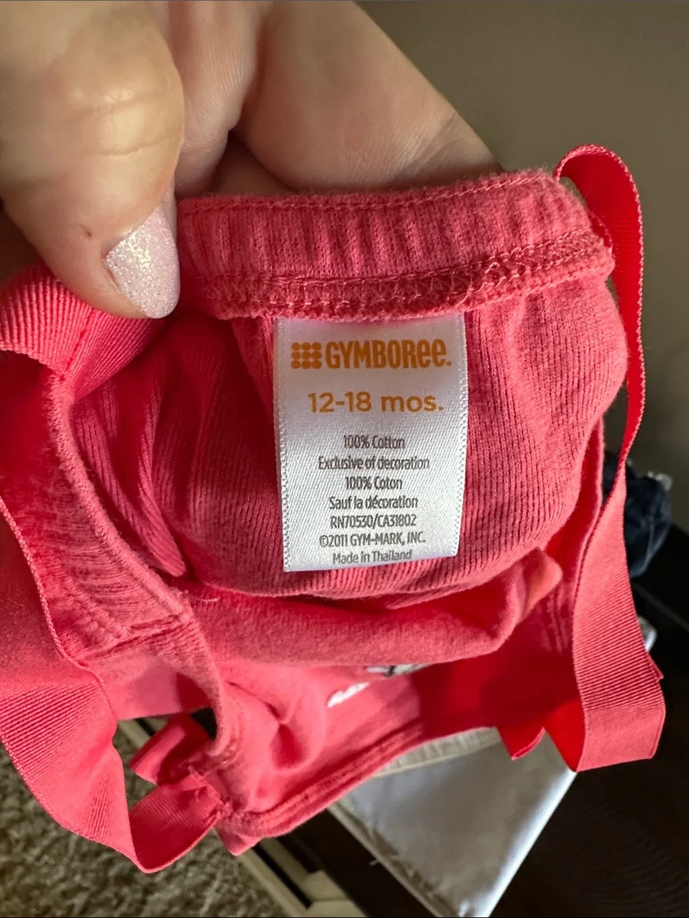Gymboree Pink Tank Top with Toucan Embroidery